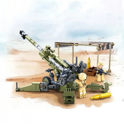 moc military ww2 m777 light artillery gun bricks toy