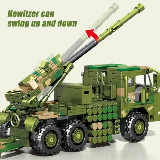 moc military ww2 mounted howitzer canon truck bricks toys moc military ww2 mounted howitzer canon truck bricks toys