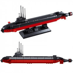 moc military ww2 navy nuclear submarine bricks toy