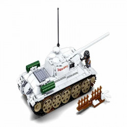 moc military ww2 t34 medium battle tank bricks toy
