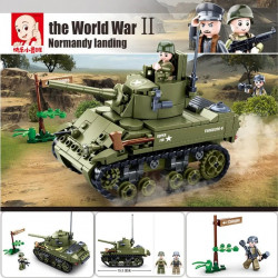 moc military ww2 us army m5 stuart tank bricks toys
