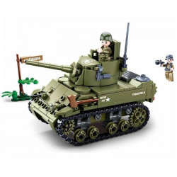 moc military ww2 us army m5 stuart tank bricks toys