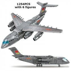 moc military ww2 y-20 transport aircraft bricks toy