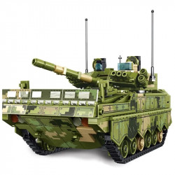 moc military ww2 zbd-04 heavy ifv canon tank bricks toy