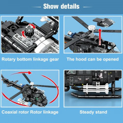 moc military z-11b attack helicopter bricks toys