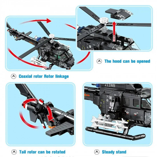 moc military z-11b attack helicopter bricks toys moc military z-11b attack helicopter bricks toys