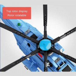 moc military z-18 utility helicopter bricks toys