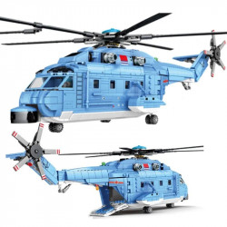 moc military z-18 utility helicopter bricks toys