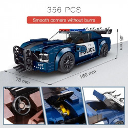moc mini super sports police racing car bricks toys 27002