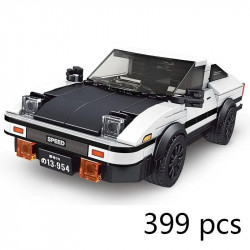 moc mini supercar toyota ae86 racing car bricks toys 27013