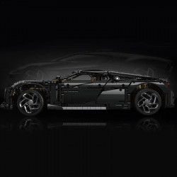 moc motorized bugatti la voiture noire racing car bricks toy