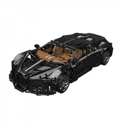moc motorized bugatti la voiture noire racing car bricks toy