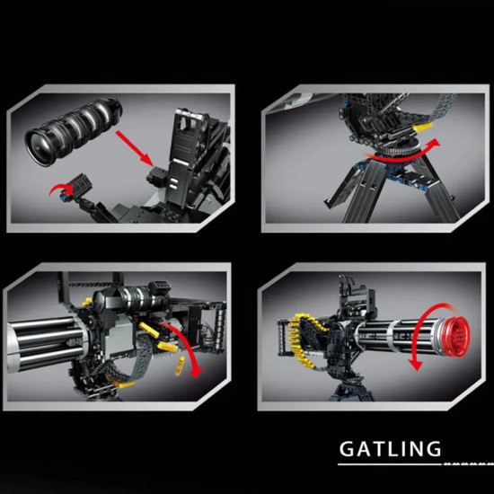 moc motorized gatling heavy machine gun bricks toy 15004 moc motorized gatling heavy machine gun bricks toy 15004