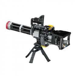 moc motorized gatling heavy machine gun bricks toy 15004