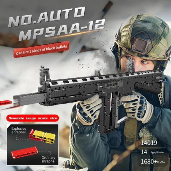 moc motorized mpsaa-12 assault rifle bricks toy 14019 moc motorized mpsaa-12 assault rifle bricks toy 14019