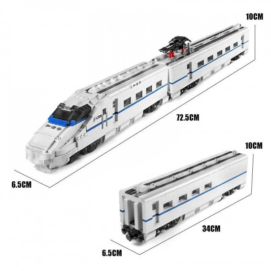 moc motorized rc app high-speed crh2 train bricks toy moc motorized rc app high-speed crh2 train bricks toy