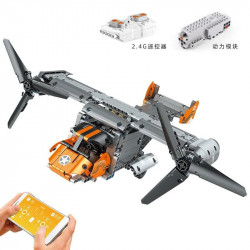moc motorized rc boeing bell v22 osprey bricks toy 15043