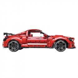 moc motorized rc classic shelby gt500 racing car bricks toys