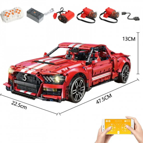 moc motorized rc classic shelby gt500 racing car bricks toys moc motorized rc classic shelby gt500 racing car bricks toys