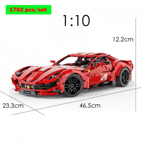 moc motorized rc ferrari berlinetta sports car bricks toy moc motorized rc ferrari berlinetta sports car bricks toy