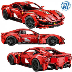 moc motorized rc ferrari berlinetta sports car bricks toy
