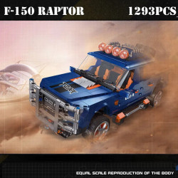 moc motorized rc ford f-150 raptor pickup truck bricks toy