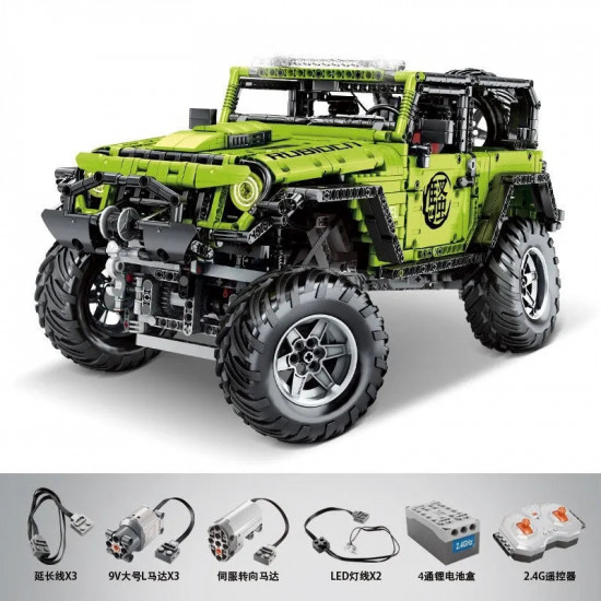 moc motorized rc off-road wrangler rubicon bricks toy moc motorized rc off-road wrangler rubicon bricks toy