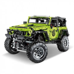 moc motorized rc off-road wrangler rubicon bricks toy