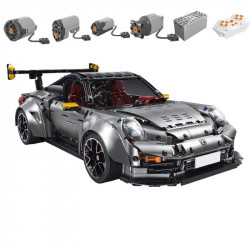 moc motorized rc porsche 911 gt2 rs sports car bricks toy
