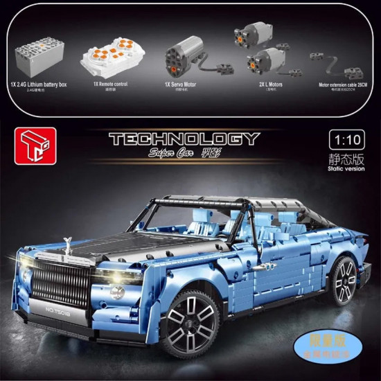 moc motorized rc rr boat tail classic luxury car bricks toy moc motorized rc rr boat tail classic luxury car bricks toy