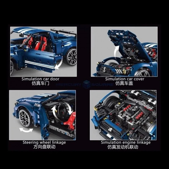 moc motorized rc shelby gt500 classic racing car bricks toy moc motorized rc shelby gt500 classic racing car bricks toy
