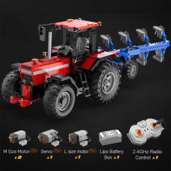 moc motorized tech rc tractor truck bricks toys 61052