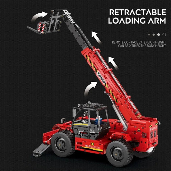 moc motorized telescopic arm forklift truck bricks toy moc motorized telescopic arm forklift truck bricks toy