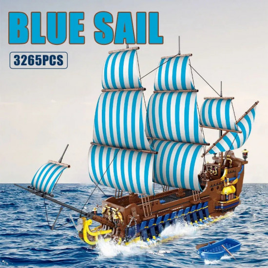 moc pirates caribbean blue sail ship bricks toys moc pirates caribbean blue sail ship bricks toys