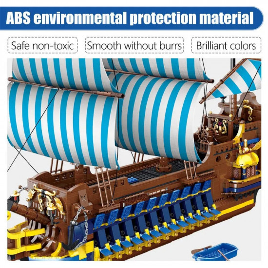 moc pirates caribbean blue sail ship bricks toys moc pirates caribbean blue sail ship bricks toys