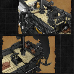 moc pirates of caribbean black pearl ship bricks toy