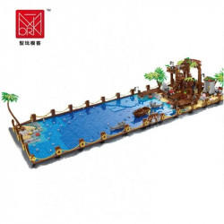 moc pirates of the caribbean booty bay ship bricks kids toys