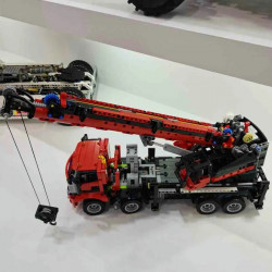 moc rc all terrain piling platform crane truck bricks toy 17003