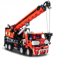 moc rc all terrain piling platform crane truck bricks toy 17003