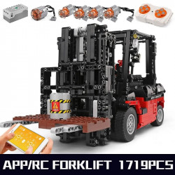 moc rc app city forklift truck loader bricks toy 13106