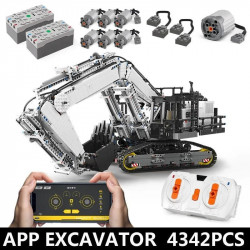 moc rc app city mining excavator truck bricks toys