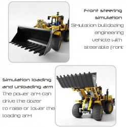 moc rc app front loader tractor truck bricks toys