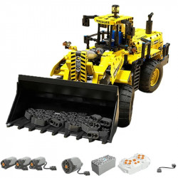 moc rc app front loader tractor truck bricks toys