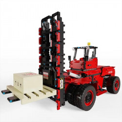 moc rc app motorized heavy forklift truck bricks toys