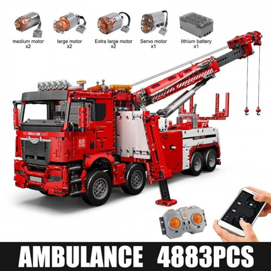 moc rc app motorized road city rescue truck bricks toys moc rc app motorized road city rescue truck bricks toys