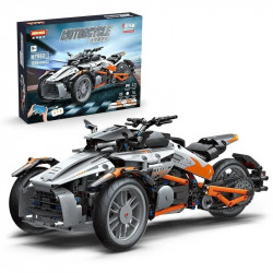 moc rc app spyder motorcycle bike car bricks toy