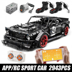 moc rc classic mustang hoonicorn v2 sports car bricks toy 13108