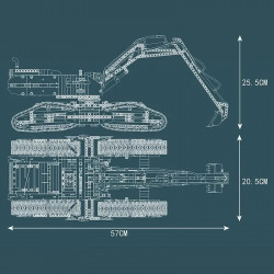 moc rc crawler all terrain truck excavator bricks toy 17018