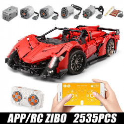 moc rc lambo roadster 13079 super racing car bricks toys