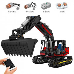 moc rc link belt 250 excavator truck bricks toy 17033